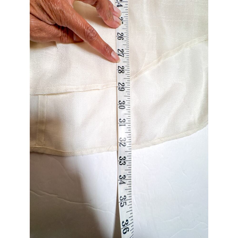 Free People Ivory Button Up High Low Tunic Embroidered Cutout Back M - Picture 14 of 14